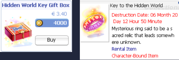 Hidden World Key Gift Box & Key Item